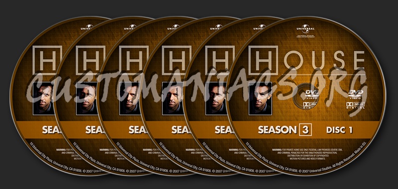 House S3 dvd label