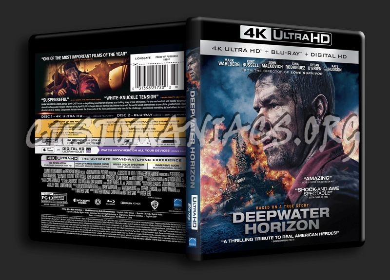 Deepwater Horizon 4K blu-ray cover