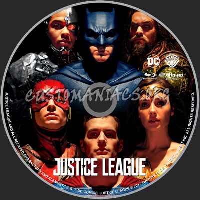 Justice League (2017) blu-ray label