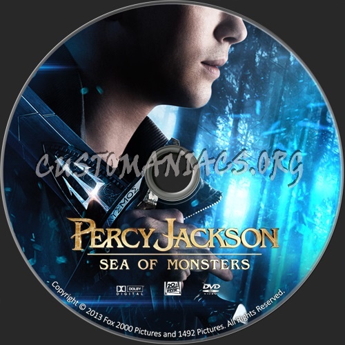 Percy Jackson Sea of Monsters dvd label