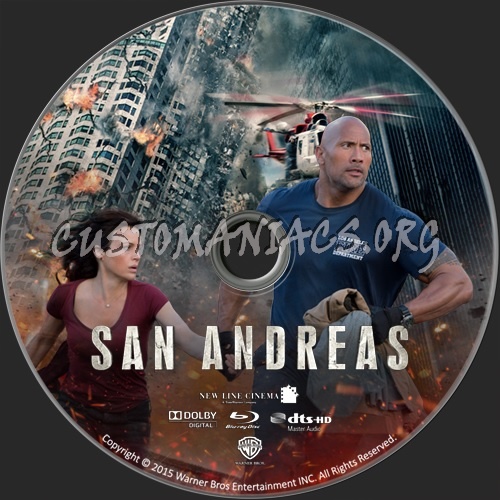 San Andreas dvd label