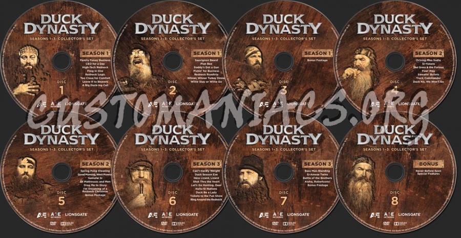 Duck Dynasty Seasons 1-3 dvd label