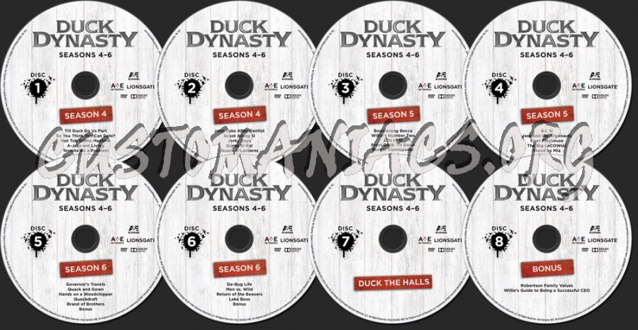 Duck Dynasty Seasons 4-6 dvd label