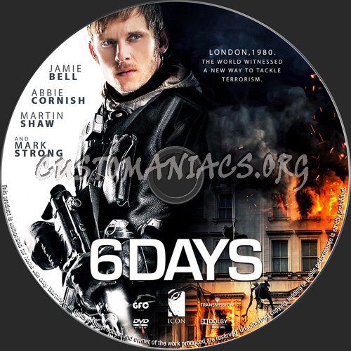 6 Days dvd label