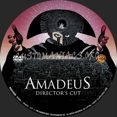 Amadeus (directors cut) dvd label