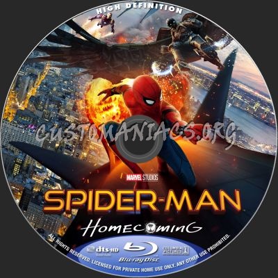 Spider-man - Homecoming blu-ray label