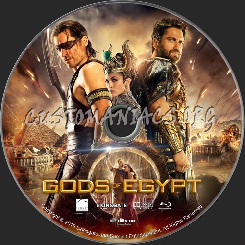 Gods of Egypt blu-ray label