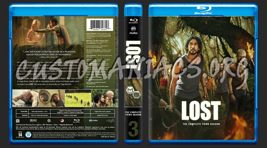 LOST - The Complete Third Season blu-ray cover