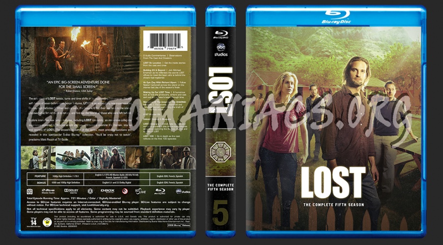 LOST - The Complete Fifth Season blu-ray cover