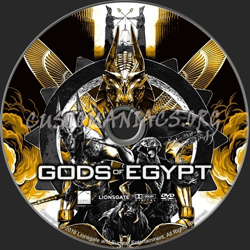 Gods of Egypt dvd label