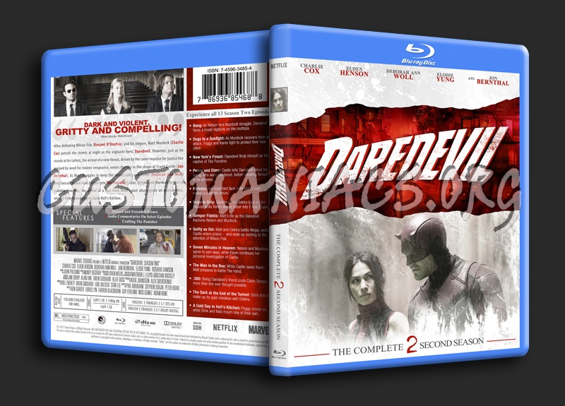 Daredevil Season 2 blu-ray cover