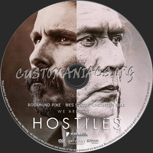 Hostiles dvd label