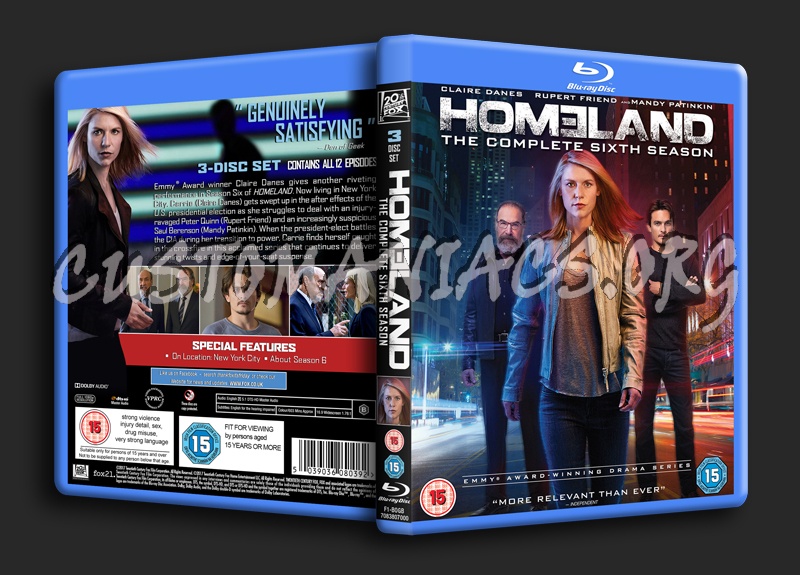 Homeland The Complete Sixth Season blu-ray cover