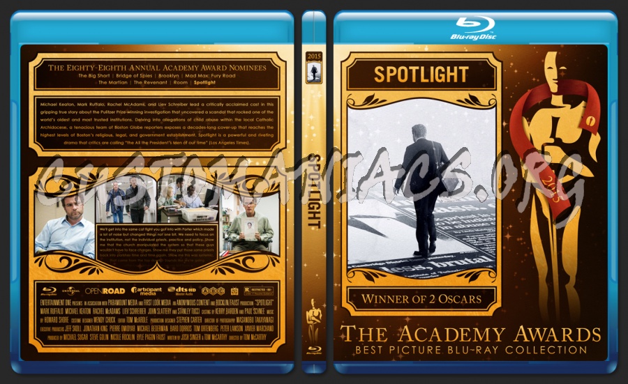 Spotlight - 2015 - Academy Awards Collection blu-ray cover