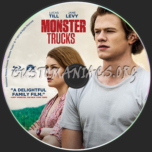 Monster Trucks blu-ray label