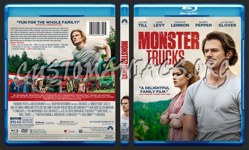 Monster Trucks blu-ray cover