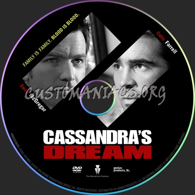 Cassandra's Dream dvd label