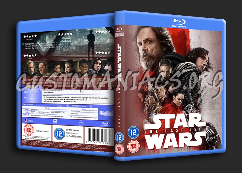 Star Wars The Last Jedi blu-ray cover