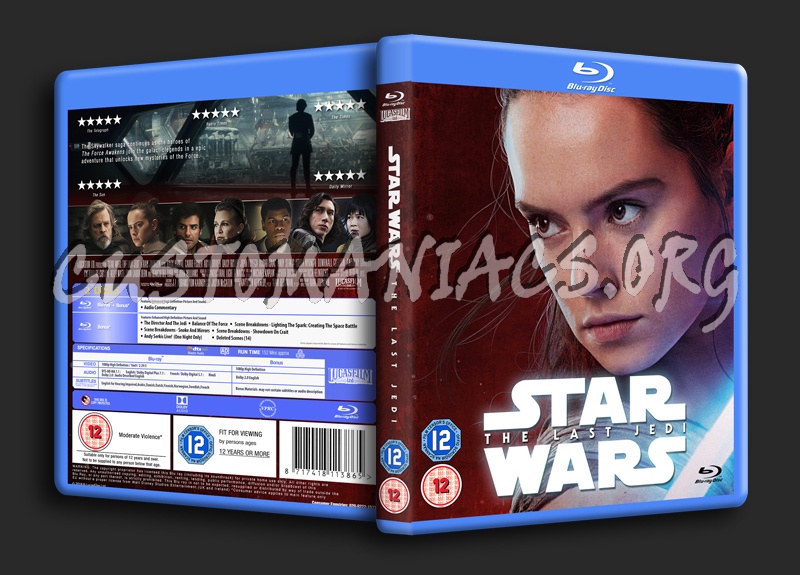 Star Wars The Last Jedi blu-ray cover