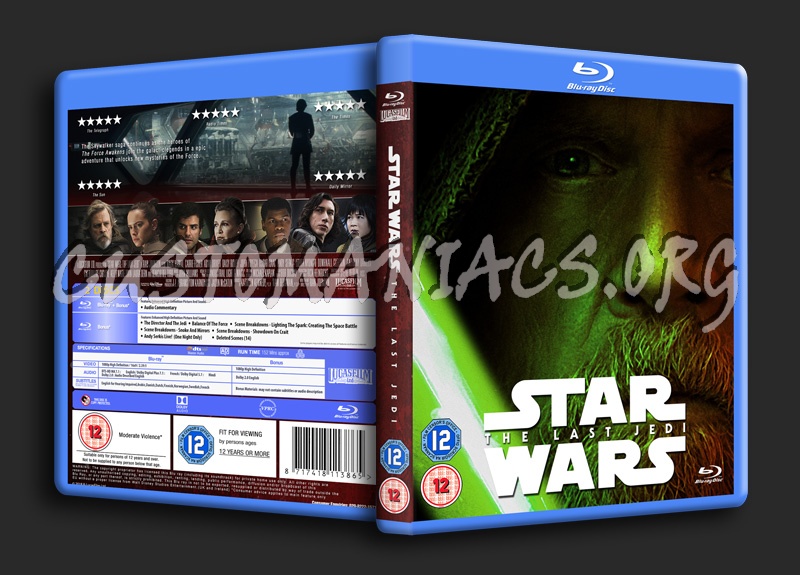 Star Wars The Last Jedi blu-ray cover