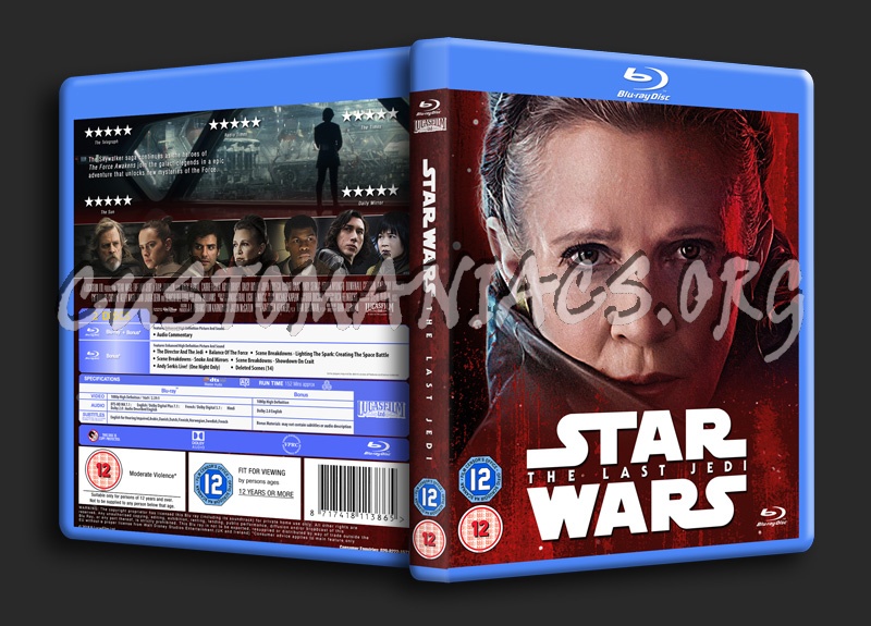 Star Wars The Last Jedi blu-ray cover