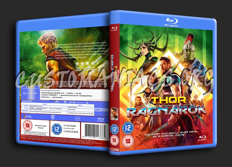 Thor: Ragnarok blu-ray cover