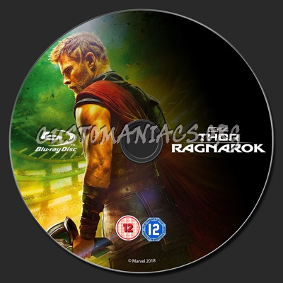 Thor: Ragnarok blu-ray label