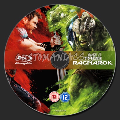 Thor: Ragnarok blu-ray label