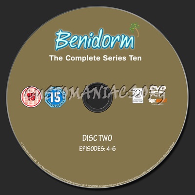 Benidorm Series 10 dvd label