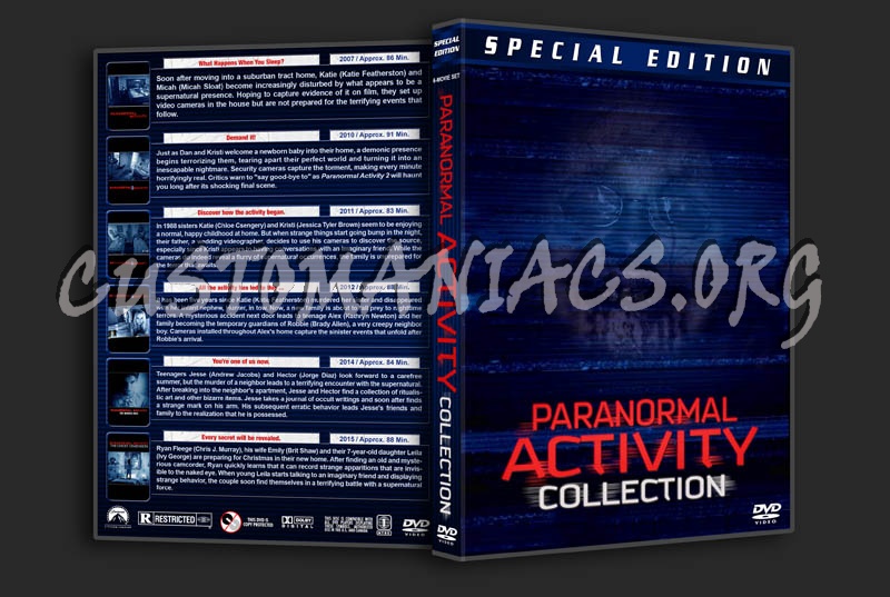 Paranormal Activity Collection (6) dvd cover