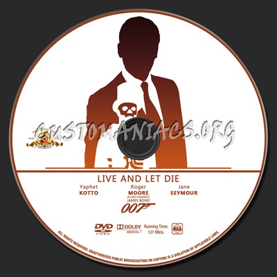 007 Collection - Live And Let Die dvd label