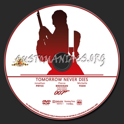 007 Collection - Tomorrow Never Dies dvd label