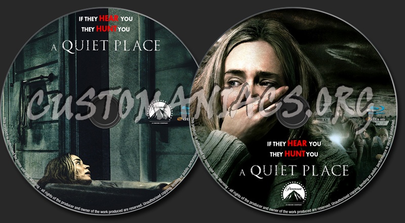 A Quiet Place (2018) blu-ray label