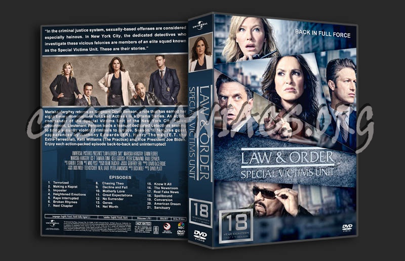 Law & Order: Special Victims Unit - Season 18 dvd cover