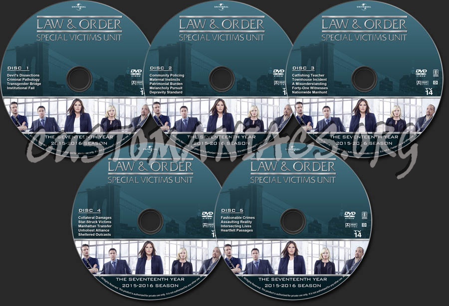 Law & Order: Special Victims Unit - Season 17 dvd label