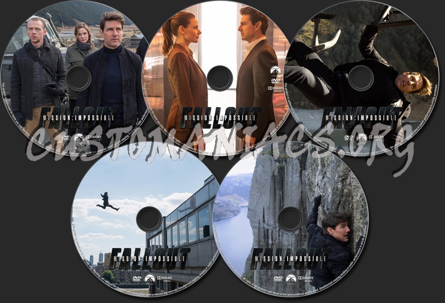 Mission Impossible Fallout (2018) dvd label