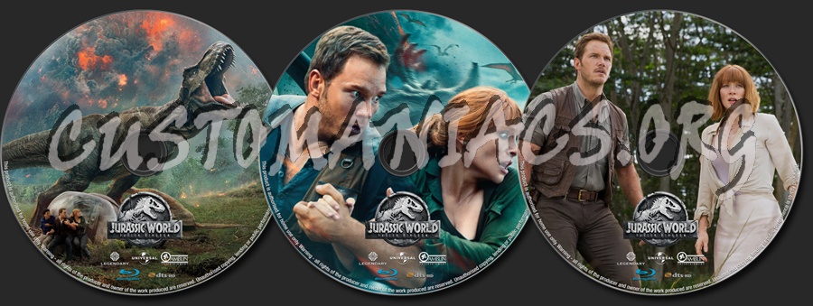 Jurassic World: Fallen Kingdom (2018) blu-ray label