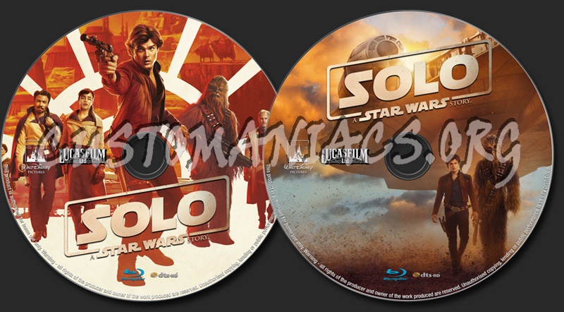 Solo: A Star Wars Story blu-ray label