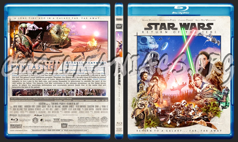 Star Wars : Episode VI - Return Of The Jedi blu-ray cover