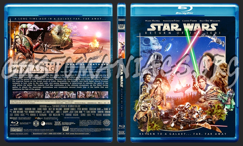 Star Wars : Episode VI - Return Of The Jedi blu-ray cover