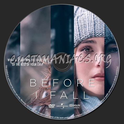 Before I Fall dvd label