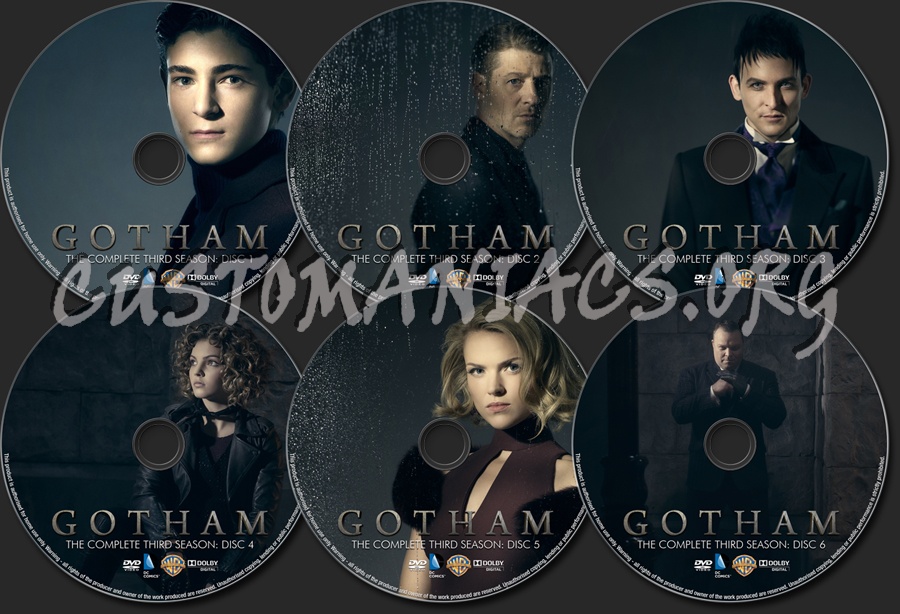 Gotham Season 3 dvd label