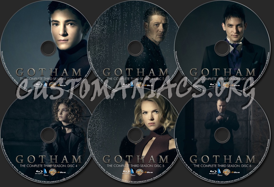 Gotham Season 3 blu-ray label