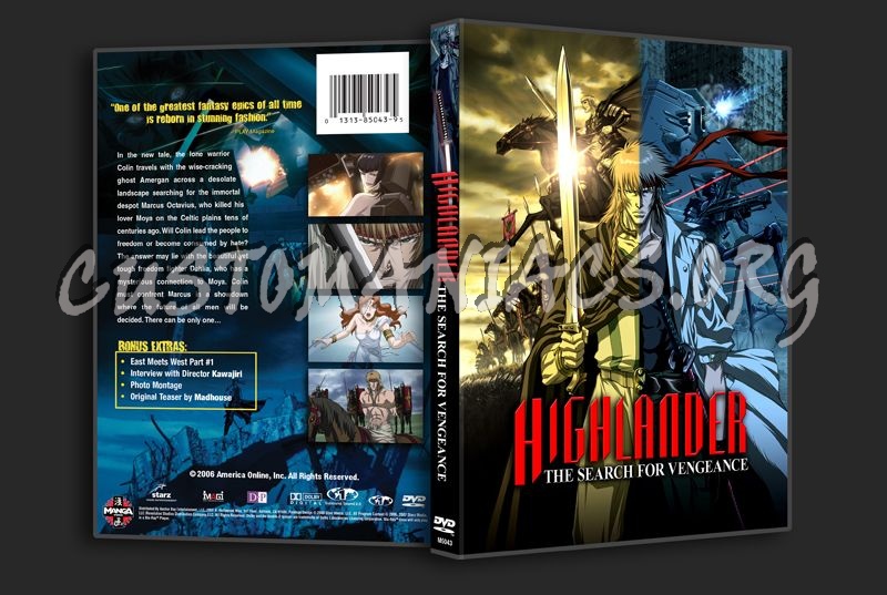 Highlander The Search for Vengeance dvd cover