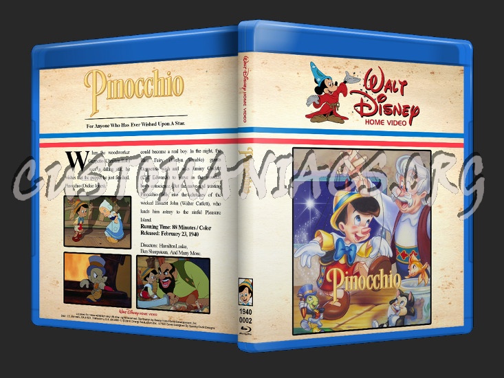 Pinocchio blu-ray cover