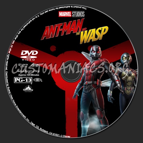 Ant-Man And The Wasp dvd label