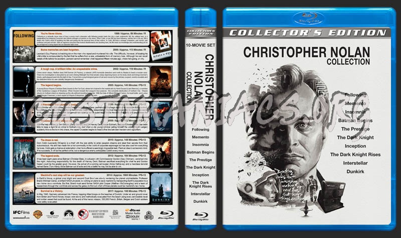 Christopher Nolan Collection (10) blu-ray cover