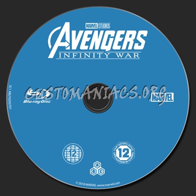 Avengers Infinity War blu-ray label