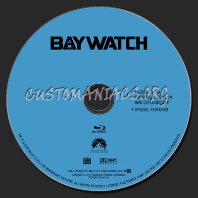 Baywatch blu-ray label