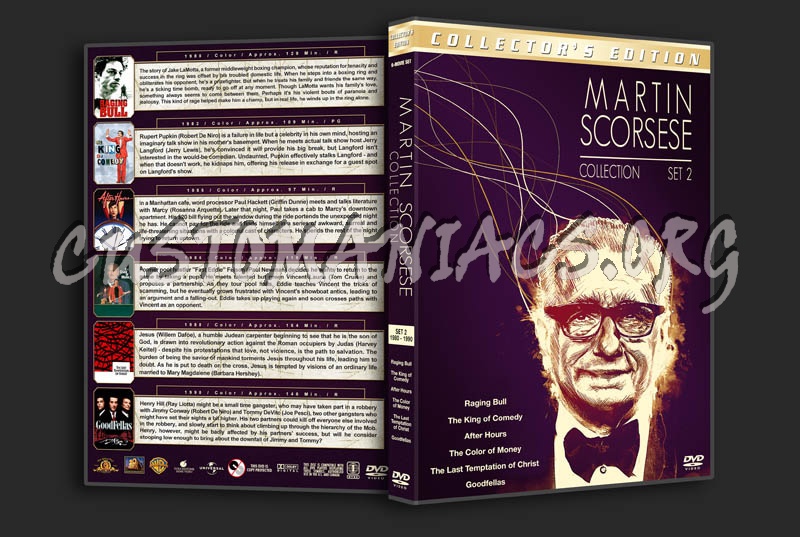 Martin Scorsese Collection - Set 2 (1980-1990) dvd cover